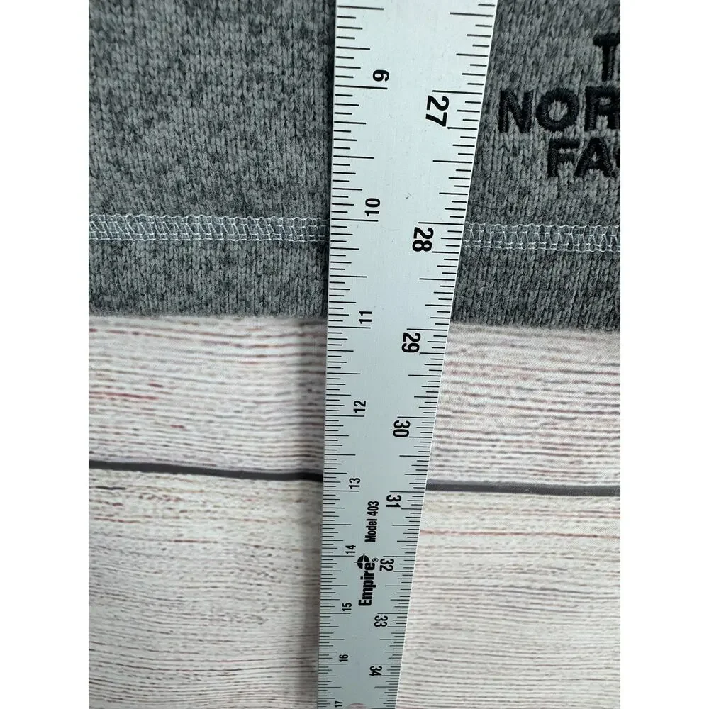 The North Face Full Zip Fleece Vest Mens XL Heathered Gray KERR Embroidered‎